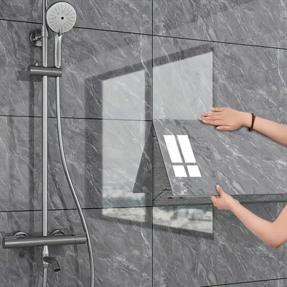 10 Pcs Peel and Stick Wall Tile Stickers Gray Marble
